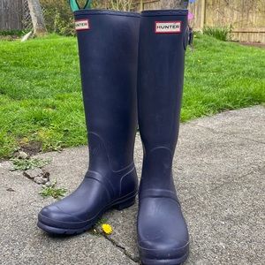 Lightly worn Hunter rain boots